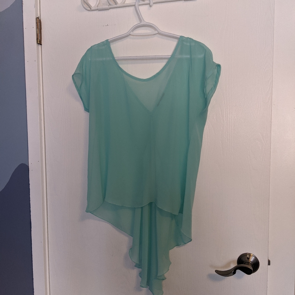 Mint Mesh Top